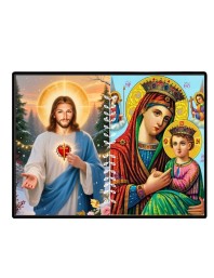 Jesus Lady Of Velankanni Laminated Photo - 5x7 Inches, Divine Blessings For Home & Office And Temple Decoration (F16209)