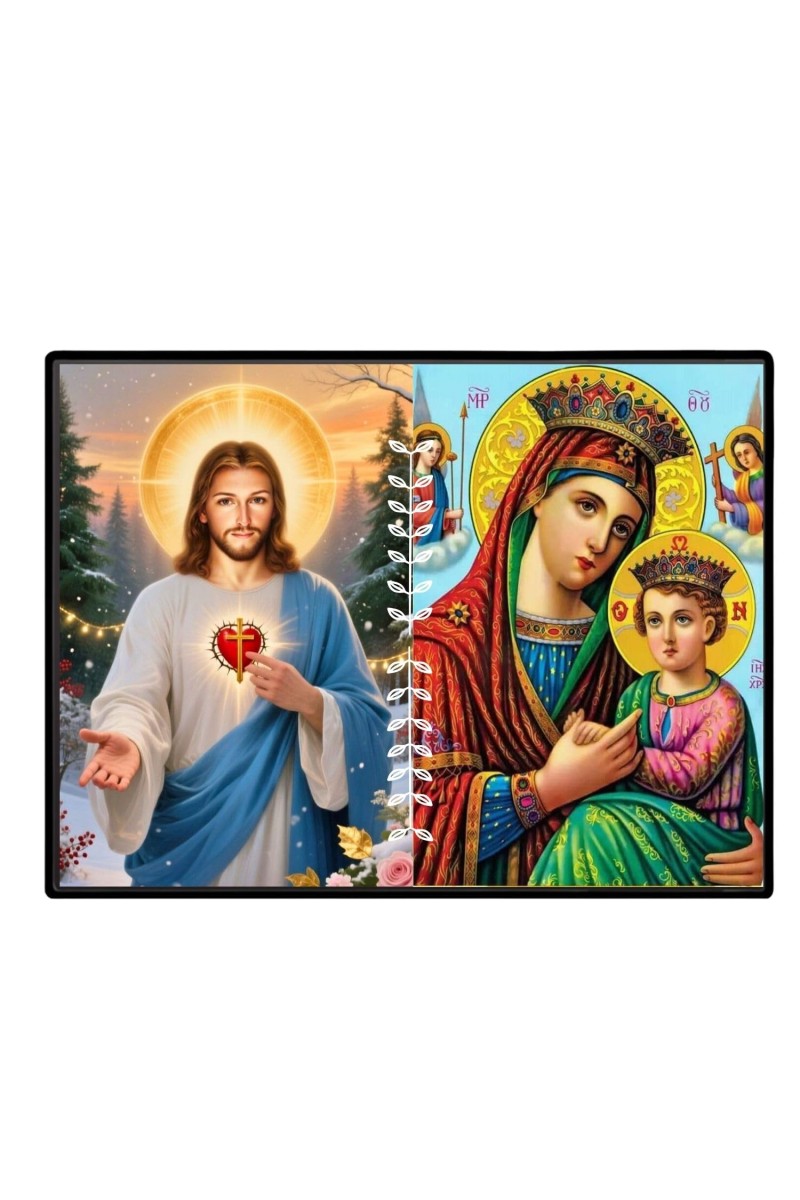 Jesus Lady Of Velankanni Laminated Photo - 5x7 Inches, Divine Blessings For Home & Office And Temple Decoration (F16209)