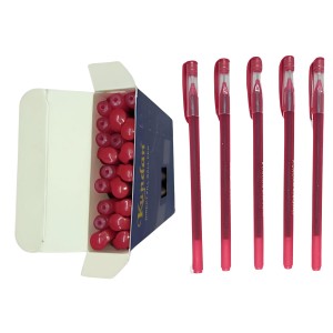 Kundan Df Pen | Ball Pen Box Pack | Slim & Red Color Body Pens Easy to hold | Pack of 1, P-20, INK Colour - Red | Smooth Writing use for Study, Office Work Kundan Df Pen | Ball Pen Box Pack | Slim & Red Color Body Pens Easy to hold | Pack of 1, P-20, INK Colour - Red | Smooth Writing use for Study, Office Work