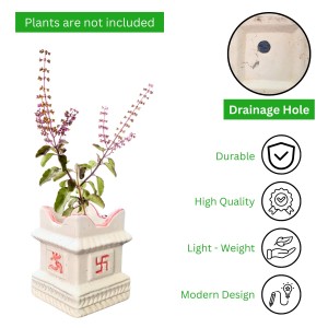 Elegant Ceramic Tulsi Mandir for Home & Office | Handcrafted Pooja Stand | Ideal for Daily Worship & Festive Decor Elegant Ceramic Tulsi Mandir for Home & Office | Handcrafted Pooja Stand | Ideal for Daily Worship & Festive Decor