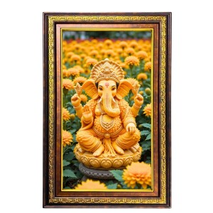 Lord Ganesha Digital Golden Balck Color Photo Frame | Hindu Religious Wall Decor | 12x18 Inches - Inspirational Wall Art For Office, Home Decor - Ideal Spiritual Gift (F16588) Lord Ganesha Digital Golden Balck Color Photo Frame | Hindu Religious Wall Decor | 12x18 Inches - Inspirational Wall Art For Office, Home Decor - Ideal Spiritual Gift (F16588)