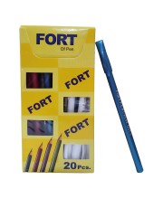HiTechMart Fort Df Pen | Tip size -0.5 mm, Ball Pen Box Pack | Slim & Multi Color Body Pens Easy to hold | Pack of 1, P-20, INK Colour - Blue | Smooth Writing use for Study, Office Work HiTechMart Fort Df Pen | Tip size -0.5 mm, Ball Pen Box Pack | Slim & Multi Color Body Pens Easy to hold | Pack of 1, P-20, INK Colour - Blue | Smooth Writing use for Study, Office Work