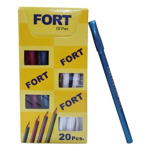 HiTechMart Fort Df Pen | Tip size -0.5 mm, Ball Pen Box Pack | Slim & Multi Color Body Pens Easy to hold | Pack of 1, P-20, INK Colour - Blue | Smooth Writing use for Study, Office Work HiTechMart Fort Df Pen | Tip size -0.5 mm, Ball Pen Box Pack | Slim & Multi Color Body Pens Easy to hold | Pack of 1, P-20, INK Colour - Blue | Smooth Writing use for Study, Office Work