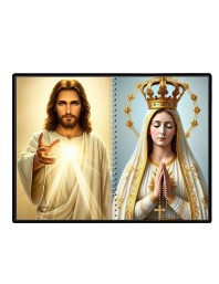 Esus Christ-Blessed Virgin Mary Laminated Photo - 7x9 Inches, Divine Blessings For Home & Office And Temple Decoration (F16433)