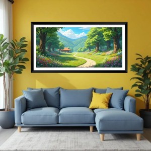 Nature Landscape Floating Frame Scenery Digital Print - (I5909) - 24x36 inch Modern Nature Wall Art for Living Room, Bedroom, Office, Hotels, Drawing Room Nature Landscape Floating Frame Scenery Digital Print - (I5909) - 24x36 inch Modern Nature Wall Art for Living Room, Bedroom, Office, Hotels, Drawing Room