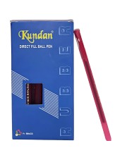 Kundan Df Pen | Ball Pen Box Pack | Slim & Red Color Body Pens Easy to hold | Pack of 1, P-20, INK Colour - Red | Smooth Writing use for Study, Office Work Kundan Df Pen | Ball Pen Box Pack | Slim & Red Color Body Pens Easy to hold | Pack of 1, P-20, INK Colour - Red | Smooth Writing use for Study, Office Work