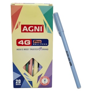 HiTechMart AGNI 4G Pro | Pack of 20 Units | Blue Direct-Fill Pens | 0.7 mm Tip size | Ideal for Students and Professionals | Suitable for School and Office Writing HiTechMart AGNI 4G Pro | Pack of 20 Units | Blue Direct-Fill Pens | 0.7 mm Tip size | Ideal for Students and Professionals | Suitable for School and Office Writing