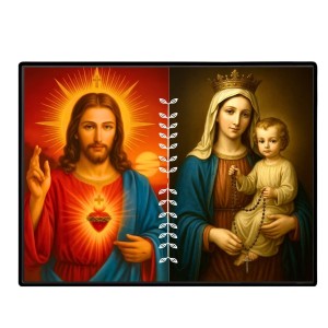 Jesus Lady Of FatimaLaminated Photo - 11x13 Inches, Divine Blessings For Home & Office And Temple Decoration (F16220)