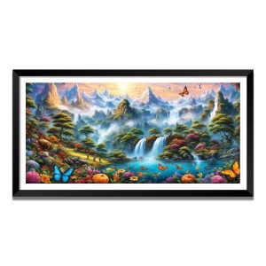 Nature Landscape Floating Frame Scenery Digital Print - (I5738) - 24x36 inch Modern Nature Wall Art for Living Room, Bedroom, Office, Hotels, Drawing Room Nature Landscape Floating Frame Scenery Digital Print - (I5738) - 24x36 inch Modern Nature Wall Art for Living Room, Bedroom, Office, Hotels, Drawing Room
