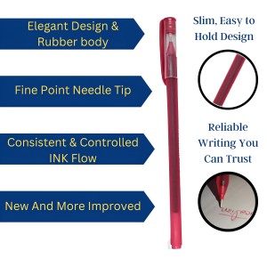 Kundan Df Pen | Ball Pen Box Pack | Slim & Red Color Body Pens Easy to hold | Pack of 1, P-20, INK Colour - Red | Smooth Writing use for Study, Office Work Kundan Df Pen | Ball Pen Box Pack | Slim & Red Color Body Pens Easy to hold | Pack of 1, P-20, INK Colour - Red | Smooth Writing use for Study, Office Work