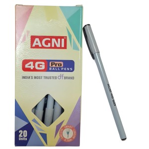 AGNI 4G Pro | Pack of 20 Units | Black Direct-Fill Pens | 0.7 mm Tip size | Ideal for Students and Professionals | Suitable for School and Office Writing