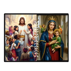 Jesus Lady Of Velankanni Laminated Photo - 5x7 Inches, Divine Blessings For Home & Office And Temple Decoration (F16213)