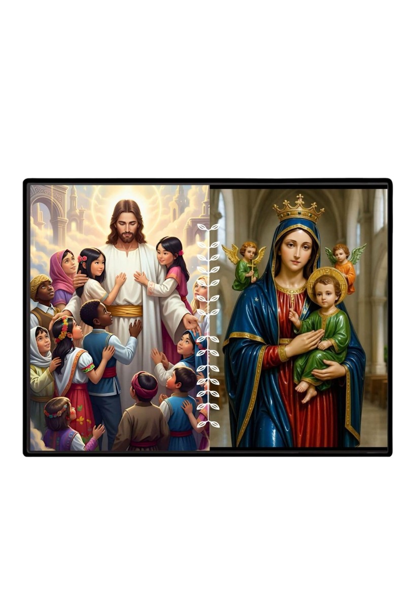 Jesus Lady Of Velankanni Laminated Photo - 5x7 Inches, Divine Blessings For Home & Office And Temple Decoration (F16213)