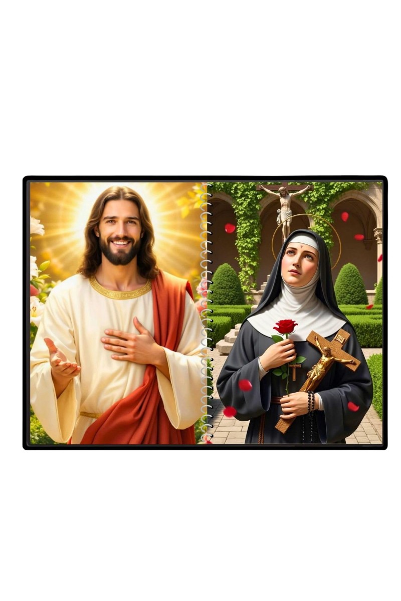 Jesus Christ - St. Therese Of Lisieux Laminated Photo - 5x7 Inches, Divine Blessings For Home & Office And Temple Decoration (F16403)