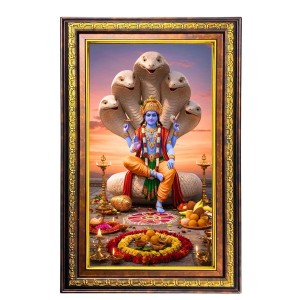 Lord Vishnu Digital Golden Balck Color Photo Frame | Hindu Religious Wall Decor | 12x18 Inches - Inspirational Wall Art For Office, Home Decor - Ideal Spiritual Gift (F16867) Lord Vishnu Digital Golden Balck Color Photo Frame | Hindu Religious Wall Decor | 12x18 Inches - Inspirational Wall Art For Office, Home Decor - Ideal Spiritual Gift (F16867)