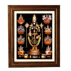 Hitech Sales Tirupati Balaji with Ashta Lakshmi Photo Frame for Pooja Room, Temple Decor, Home Decoration and Gift (Wall and Tabletop, Rectangular, Printed Photo, 12 x 14 inches Frame, Brown) Hitech Sales Tirupati Balaji with Ashta Lakshmi Photo Frame for Pooja Room, Temple Decor, Home Decoration and Gift (Wall and Tabletop, Rectangular, Printed Photo, 12 x 14 inches Frame, Brown)