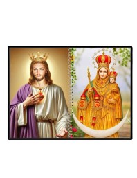 Jesus Christ - Our Lady Of Good Health Laminated Photo - 5x7 Inches, Divine Blessings For Home & Office And Temple Decoration (F16358)