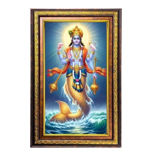 Lord Vishnu Digital Golden Balck Color Photo Frame | Hindu Religious Wall Decor | 14x20 Inches - Inspirational Wall Art For Office, Home Decor - Ideal Spiritual Gift (F16860) Lord Vishnu Digital Golden Balck Color Photo Frame | Hindu Religious Wall Decor | 14x20 Inches - Inspirational Wall Art For Office, Home Decor - Ideal Spiritual Gift (F16860)