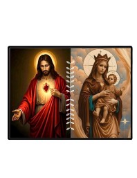 Jesus Lady Of FatimaLaminated Photo - 9x11 Inches, Divine Blessings For Home & Office And Temple Decoration (F16227)