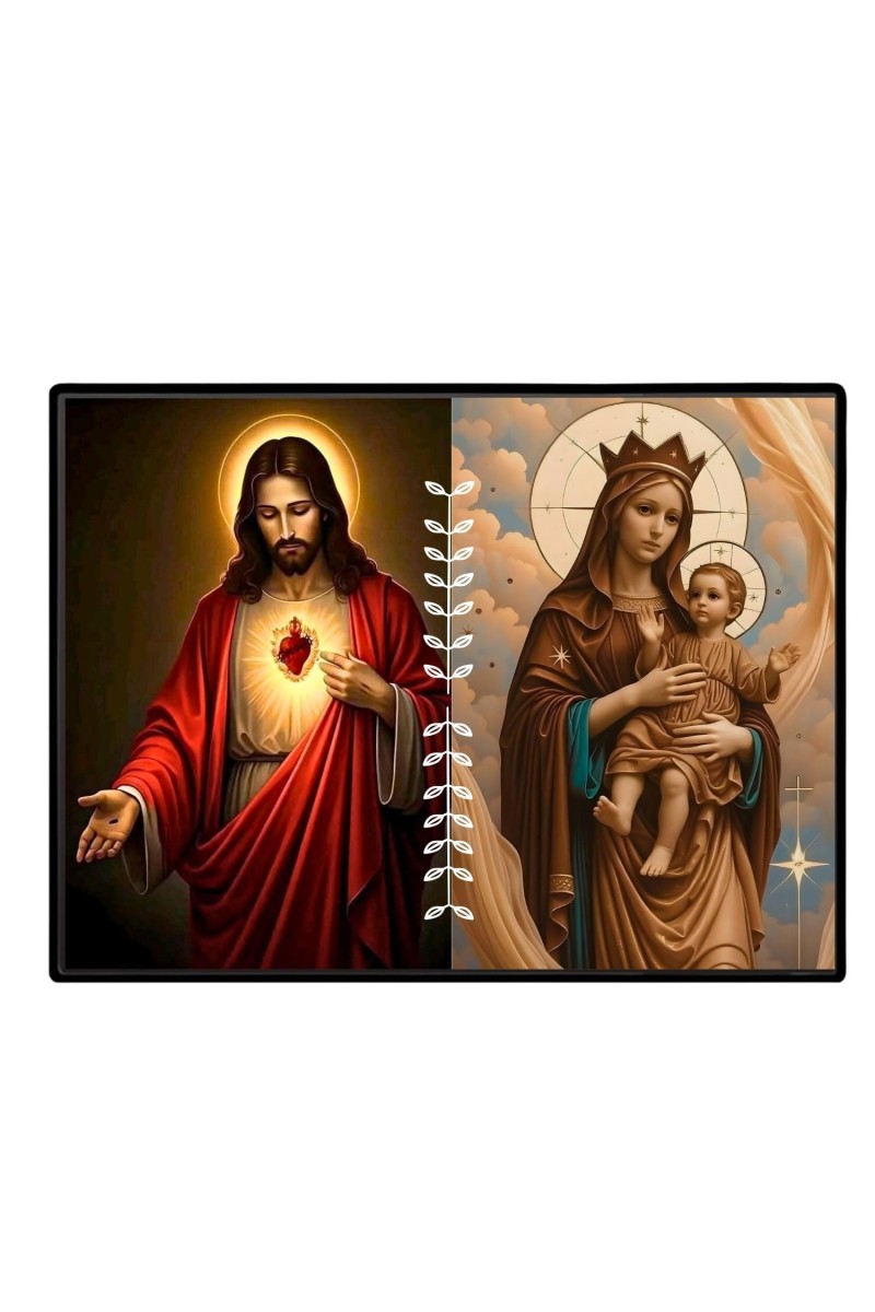 Jesus Lady Of FatimaLaminated Photo - 9x11 Inches, Divine Blessings For Home & Office And Temple Decoration (F16227)