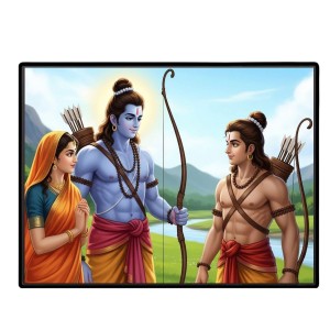 Lord RamSiya Laminated Photo - 9x11 Inches, Divine Blessings For Home & Office And Temple Decoration (F16099) Lord RamSiya Laminated Photo - 9x11 Inches, Divine Blessings For Home & Office And Temple Decoration (F16099)