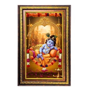 Lord Krishna Digital Golden Balck Color Photo Frame | Hindu Religious Wall Decor | 16x22 Inches - Inspirational Wall Art For Office, Home Decor - Ideal Spiritual Gift (F16929) Lord Krishna Digital Golden Balck Color Photo Frame | Hindu Religious Wall Decor | 16x22 Inches - Inspirational Wall Art For Office, Home Decor - Ideal Spiritual Gift (F16929)