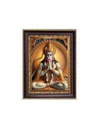 Sri Hanuman Digital Print Photo 8.7x10.7 inches - Vibrant Religious Wall Art for Home or Office Decor.