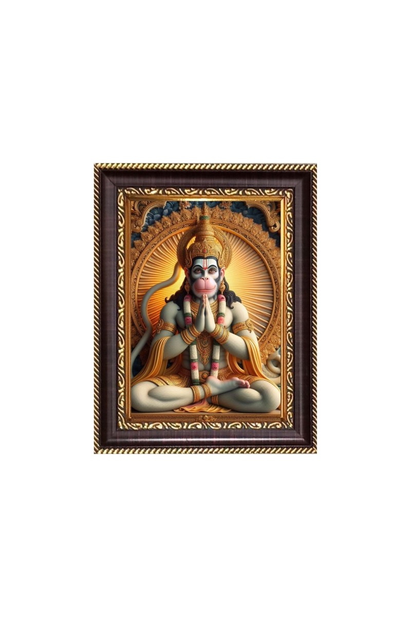 Sri Hanuman Digital Print Photo 8.7x10.7 inches - Vibrant Religious Wall Art for Home or Office Decor.