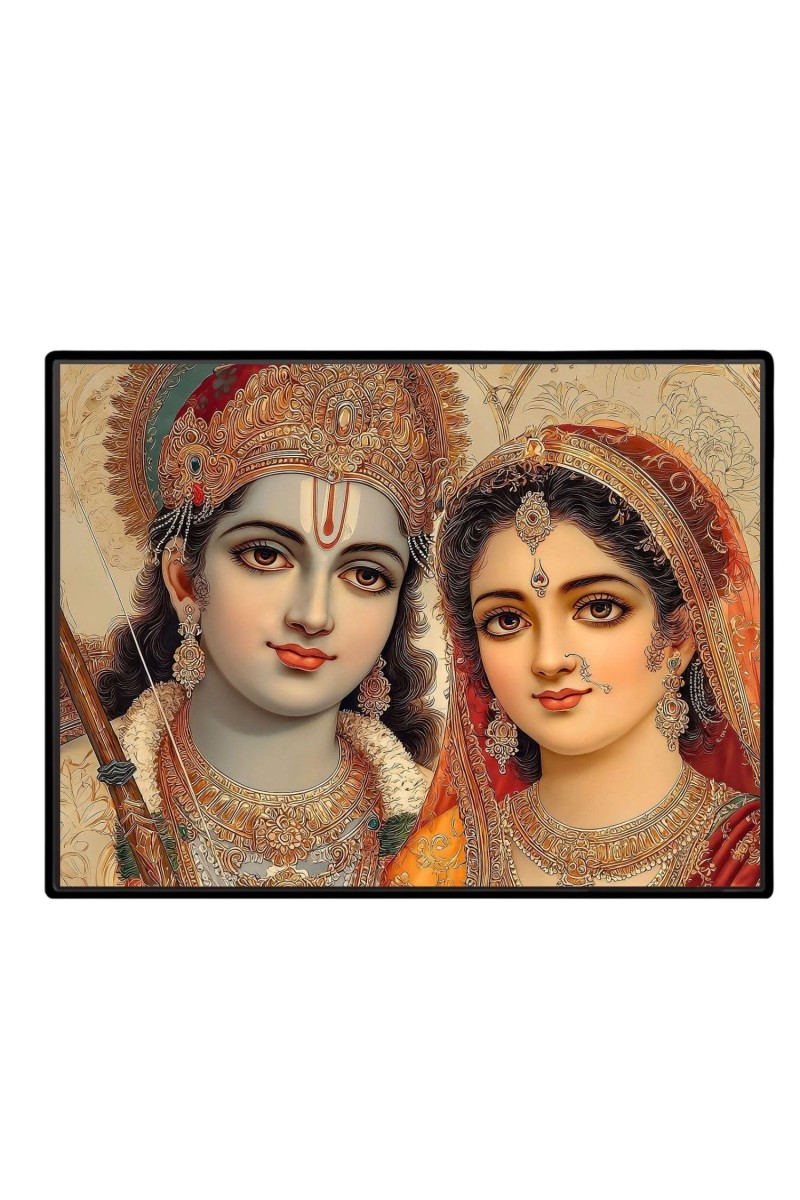 Lord RadhaKrishna Laminated Photo - 9x11 Inches, Divine Blessings For Home & Office And Temple Decoration (F16081)