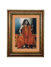 HiTech Sales Swami Pranabananda picture frame photo for puja wall art portrait image spiritual framed for Office, Wall/Table, Study room & living room, gifts | PVC Frame & Front Face - Glass (8 x 10)