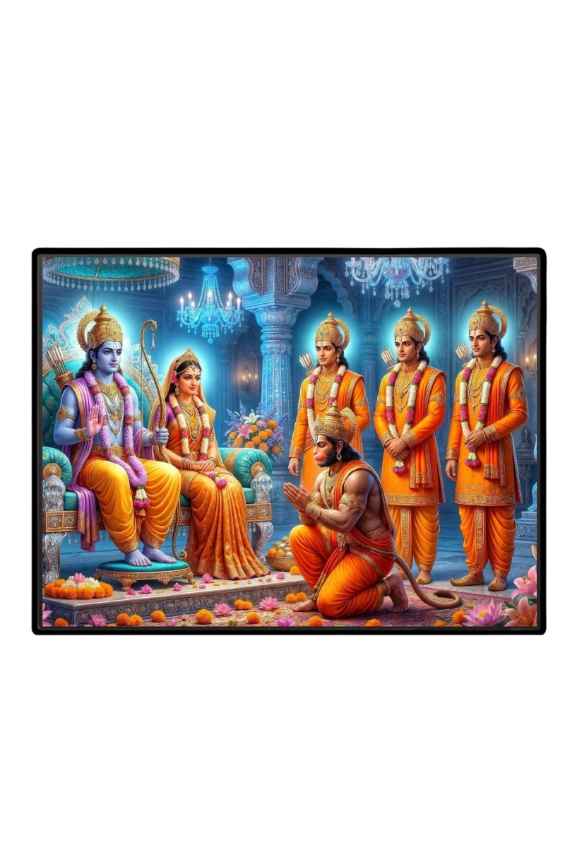 Lord RamSiya Laminated Photo - 7x9 Inches, Divine Blessings For Home & Office And Temple Decoration (F16077)