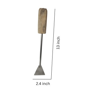 Wooden Handle Gardening Khurpi - Durable Hand Weeder for Soil Tilling, Weeding, and Digging,Comfortable Wooden Handle,Garden Tool for Vegetables, Flower Beds, and Lawn Care.