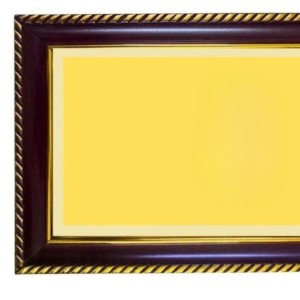 Krishna-Radha-Ganesha Photo Frame 12x8 Inch | Glossy Maroon Polystyrene Frame | Divine Wall & Table Decor | Temple Decoration & Gift Item (Pack Of 1) (F20936)
