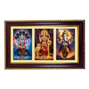 Vishnu-Laxmi-Ganesha Photo Frame 14x10 Inch | Glossy Maroon Polystyrene Frame | Divine Wall & Table Decor | Temple Decoration & Gift Item (Pack Of 1) (F20928) Vishnu-Laxmi-Ganesha Photo Frame 14x10 Inch | Glossy Maroon Polystyrene Frame | Divine Wall & Table Decor | Temple Decoration & Gift Item (Pack Of 1) (F20928)