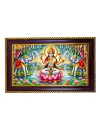 Mata Saraswati Photo Frame 8x4 Inch | Glossy Maroon Polystyrene Frame | Divine Wall & Table Decor | Temple Decoration & Gift Item (Pack Of 1) (F20594)