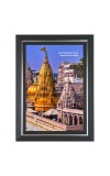 Kashi Vishwanath temple Photo - Brown Color Frame, 10x14 Inch | Premium Quality Print |  Perfect for Home and Office Wall Decoration