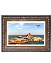Jal Mandir Photo - Brown Color Frame, 10x14 Inch | Premium Quality Print |  Perfect for Home and Office Wall Decoration