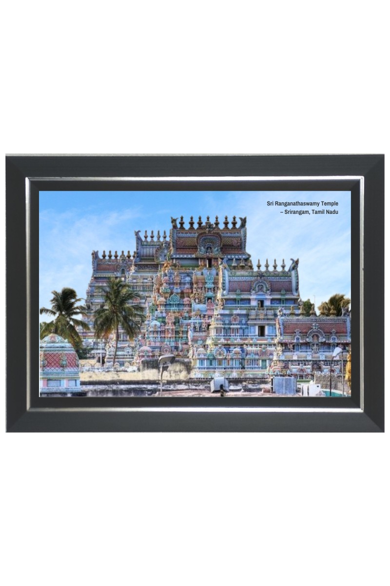 Shri Rangnathswamy Temple Photo  Photo - Brown Color Frame, 10x14 Inch | Premium Quality Print |  Perfect for Home and Office Wall Decoration