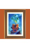 Tulasi Plant Photo Frame 10x14 Inches-Brown Wooden Frame for Home , Office & Temple Decoration and Gifting Tulasi Plant Photo Frame 10x14 Inches-Brown Wooden Frame for Home , Office & Temple Decoration and Gifting