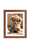 AI Funny AI Funny Cute Dog & Cat Art Picture for Kids Art Picture for Kids - 10x14 inches, Brown Color - Perfect Wall Decor for Children's Room AI Funny AI Funny Cute Dog & Cat Art Picture for Kids Art Picture for Kids - 10x14 inches, Brown Color - Perfect Wall Decor for Children's Room