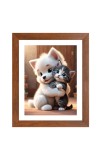 AI Funny AI Funny Cute Dog & Cat Art Picture for Kids Art Picture for Kids - 10x14 inches, Brown Color - Perfect Wall Decor for Children's Room AI Funny AI Funny Cute Dog & Cat Art Picture for Kids Art Picture for Kids - 10x14 inches, Brown Color - Perfect Wall Decor for Children's Room