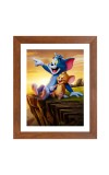 AI Funny AI Funny Tom & Jerry  Art Picture for Kids Art Picture for Kids - 10x14 inches, Brown Color - Perfect Wall Decor for Children's Room