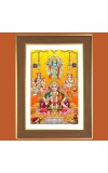 Dhana Lakshmi Photo Frame  10x14 Inches-Brown Wooden Frame for Home , Office & Temple Decoration and Gifting