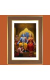 Sita ram Photo Frame  10x14 Inches-Brown Wooden Frame for Home , Office & Temple Decoration and Gifting