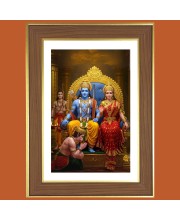 Sita ram Photo Frame  10x14 Inches-Brown Wooden Frame for Home , Office & Temple Decoration and Gifting