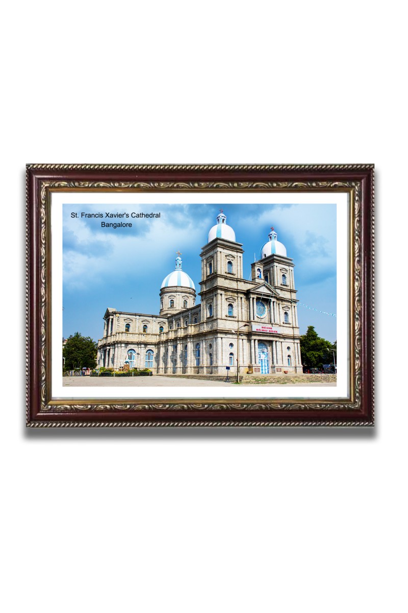 St. Francis Xavier Church Church Photo Frame, 10x14 Inches Beautiful Elegant Framed Wall Art of Iconic Cathedral