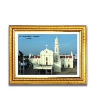 St. Francis Xavier Church Church Photo Frame, 10x14 Inches Beautiful Elegant Framed Wall Art of Iconic Cathedral