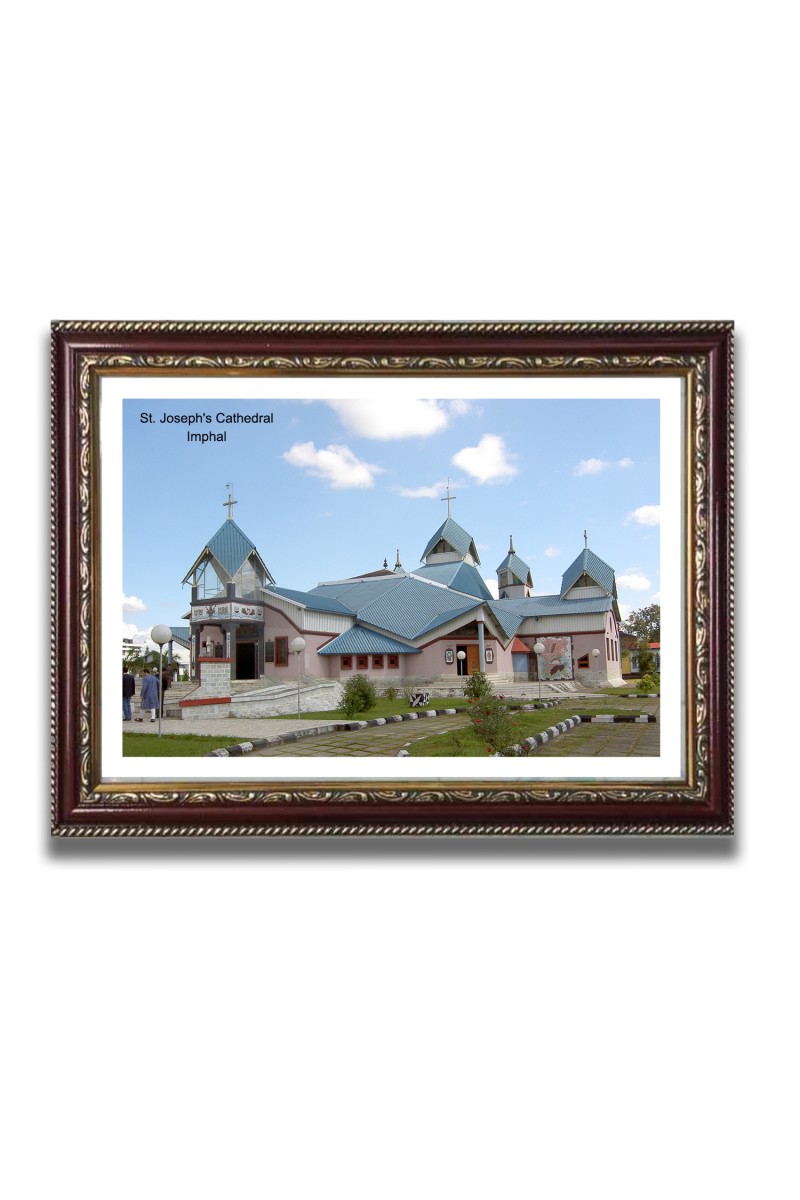 St. Joseph Church Church Photo Frame, 10x14 Inches Beautiful Elegant Framed Wall Art of Iconic Cathedral