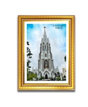 St. Mary Church Church Photo Frame, 10x14 Inches Beautiful Elegant Framed Wall Art of Iconic Cathedral