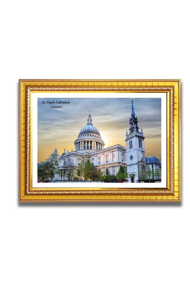 St. Paul Church Church Photo Frame, 10x14 Inches Beautiful Elegant Framed Wall Art of Iconic Cathedral